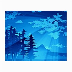 Forest Landscape Pine Trees Forest Small Glasses Cloth by Pakrebo