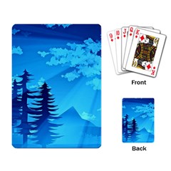 Forest Landscape Pine Trees Forest Playing Cards Single Design (rectangle) by Pakrebo