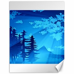 Forest Landscape Pine Trees Forest Canvas 18  X 24  by Pakrebo