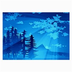 Forest Landscape Pine Trees Forest Large Glasses Cloth (2 Sides) by Pakrebo