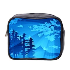 Forest Landscape Pine Trees Forest Mini Toiletries Bag (two Sides) by Pakrebo