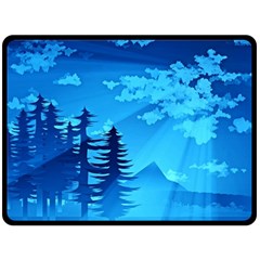 Forest Landscape Pine Trees Forest Fleece Blanket (large)  by Pakrebo