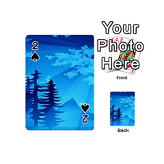 Forest Landscape Pine Trees Forest Playing Cards 54 Designs (mini) by Pakrebo