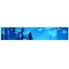 Forest Landscape Pine Trees Forest Large Flano Scarf  by Pakrebo