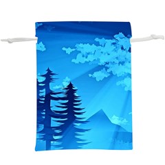 Forest Landscape Pine Trees Forest  Lightweight Drawstring Pouch (xl) by Pakrebo