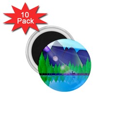 Forest Landscape Pine Trees Forest 1 75  Magnets (10 Pack)  by Pakrebo