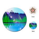 Forest Landscape Pine Trees Forest Playing Cards Single Design (Round) Front