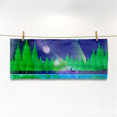 Forest Landscape Pine Trees Forest Hand Towel by Pakrebo