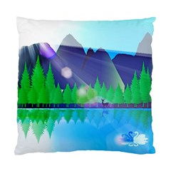 Forest Landscape Pine Trees Forest Standard Cushion Case (one Side) by Pakrebo