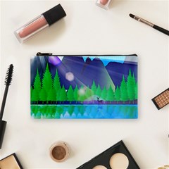 Forest Landscape Pine Trees Forest Cosmetic Bag (small) by Pakrebo