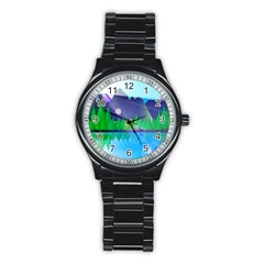 Forest Landscape Pine Trees Forest Stainless Steel Round Watch by Pakrebo