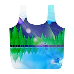 Forest Landscape Pine Trees Forest Full Print Recycle Bag (l) by Pakrebo