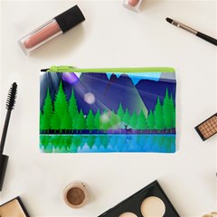 Forest Landscape Pine Trees Forest Cosmetic Bag (xs) by Pakrebo