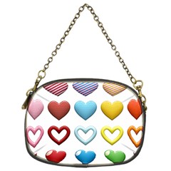 Puffy Hearts Heart Clipart Hearts Chain Purse (two Sides) by Pakrebo