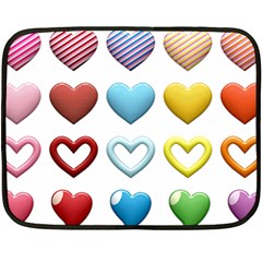 Puffy Hearts Heart Clipart Hearts Fleece Blanket (mini) by Pakrebo