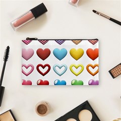 Puffy Hearts Heart Clipart Hearts Cosmetic Bag (small) by Pakrebo