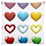 Puffy Hearts Heart Clipart Hearts Large Cushion Case (One Side) Front