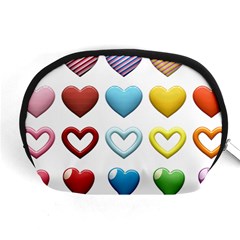 Puffy Hearts Heart Clipart Hearts Accessory Pouch (medium) by Pakrebo