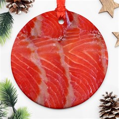 Food Fish Red Trout Salty Natural Ornament (round) by Pakrebo