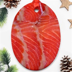 Food Fish Red Trout Salty Natural Ornament (oval) by Pakrebo