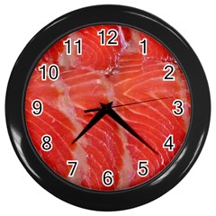 Food Fish Red Trout Salty Natural Wall Clock (black) by Pakrebo