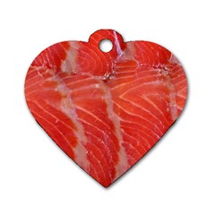 Food Fish Red Trout Salty Natural Dog Tag Heart (one Side) by Pakrebo