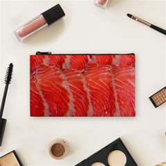 Food Fish Red Trout Salty Natural Cosmetic Bag (small) by Pakrebo