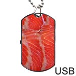 Food Fish Red Trout Salty Natural Dog Tag USB Flash (Two Sides) Back