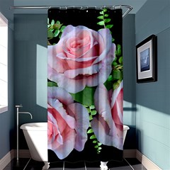 Roses Flowers Ferns Arrangement Shower Curtain 36  X 72  (stall)  by Pakrebo