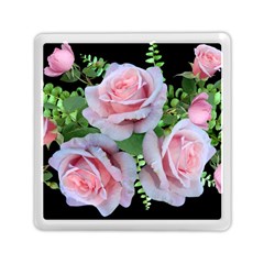 Roses Flowers Ferns Arrangement Memory Card Reader (square) by Pakrebo