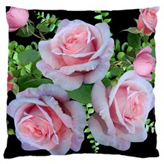 Roses Flowers Ferns Arrangement Large Cushion Case (one Side) by Pakrebo