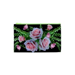 Roses Flowers Ferns Arrangement Cosmetic Bag (xs) by Pakrebo