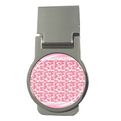 Peony Pattern Pink Scrapbooking Money Clips (round)  by Pakrebo