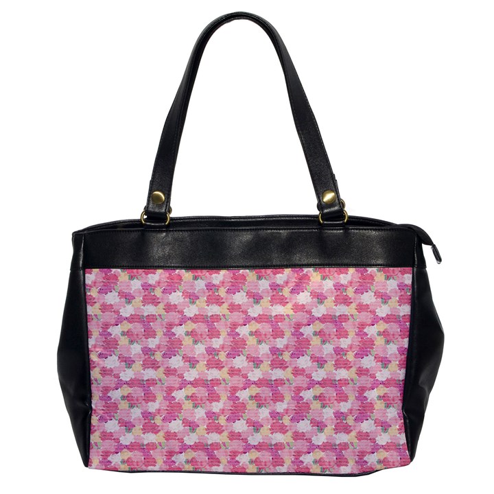 Peony Pattern Pink Scrapbooking Oversize Office Handbag