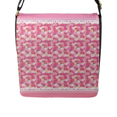 Peony Pattern Pink Scrapbooking Flap Closure Messenger Bag (l) by Pakrebo