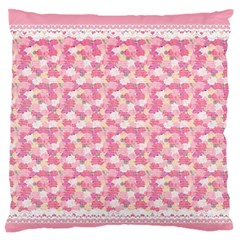 Peony Pattern Pink Scrapbooking Standard Flano Cushion Case (two Sides) by Pakrebo