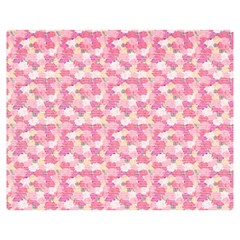 Peony Pattern Pink Scrapbooking Double Sided Flano Blanket (medium)  by Pakrebo