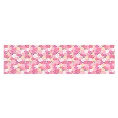 Peony Pattern Pink Scrapbooking Satin Scarf (oblong) by Pakrebo