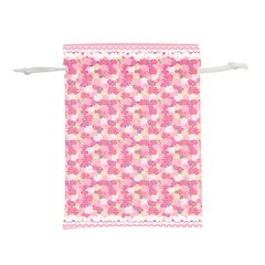 Peony Pattern Pink Scrapbooking Lightweight Drawstring Pouch (s) by Pakrebo