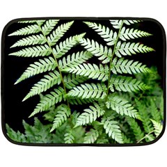 Fern Plant Leaf Green Botany Fleece Blanket (mini) by Pakrebo