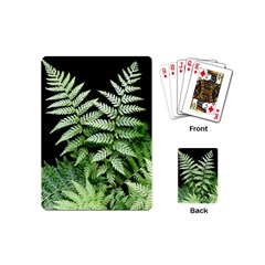 Fern Plant Leaf Green Botany Playing Cards Single Design (mini) by Pakrebo