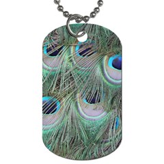 Peacock Feather Pattern Plumage Dog Tag (one Side) by Pakrebo