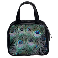 Peacock Feather Pattern Plumage Classic Handbag (two Sides) by Pakrebo