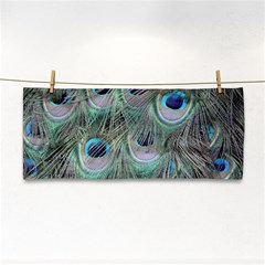 Peacock Feather Pattern Plumage Hand Towel by Pakrebo