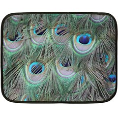 Peacock Feather Pattern Plumage Fleece Blanket (mini) by Pakrebo