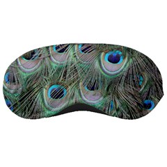 Peacock Feather Pattern Plumage Sleeping Mask by Pakrebo