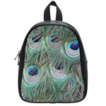 Peacock Feather Pattern Plumage School Bag (Small) Front