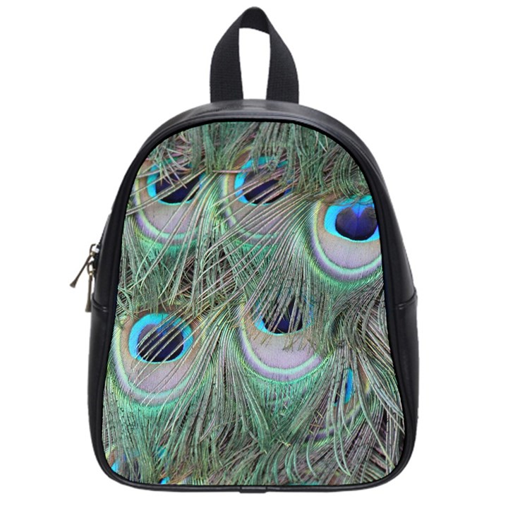 Peacock Feather Pattern Plumage School Bag (Small)