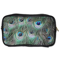 Peacock Feather Pattern Plumage Toiletries Bag (one Side) by Pakrebo