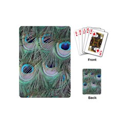 Peacock Feather Pattern Plumage Playing Cards Single Design (mini) by Pakrebo